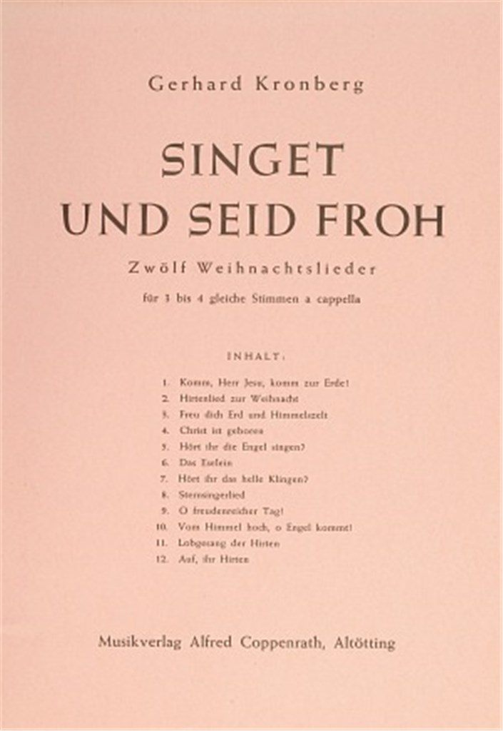 Singet und seid froh- 12 Weihnachstlieder