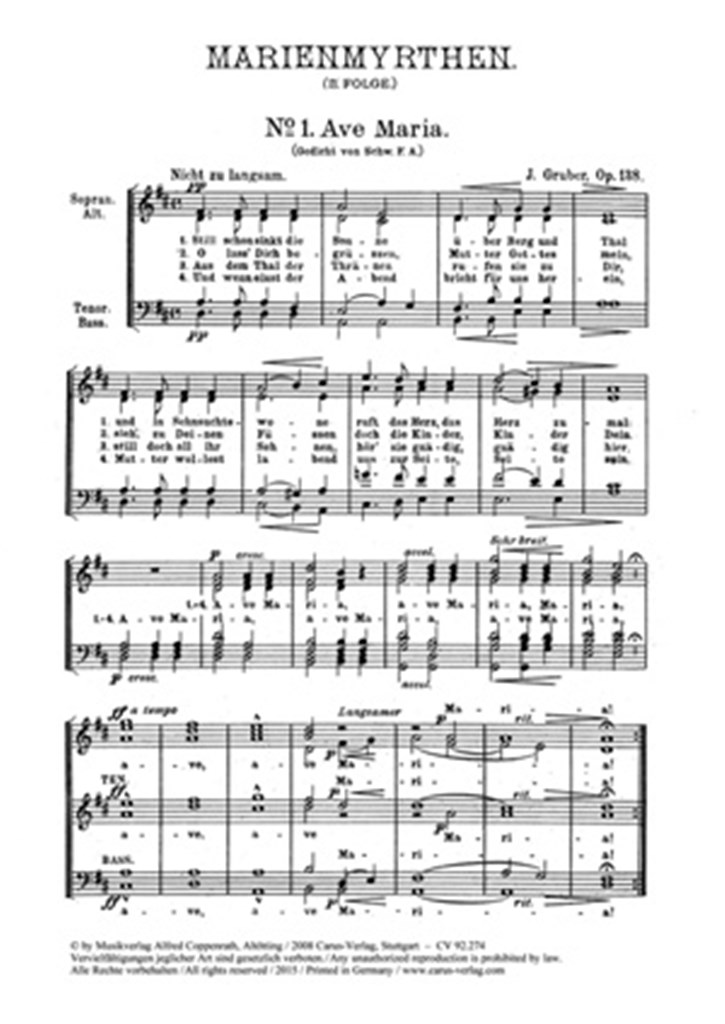 Gruber: Marienmyrthen