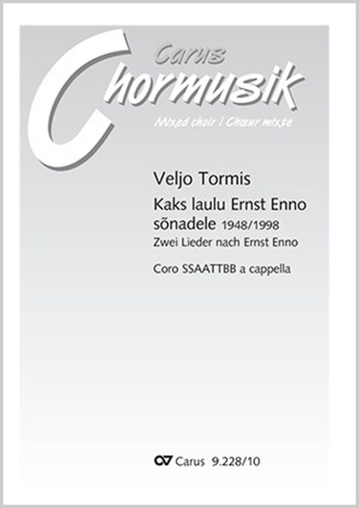 Kaks laulu Ernst Enno sonadele -Zwei Lieder
