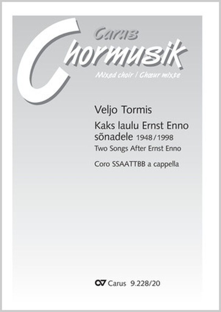 Kaks laulu Ernst Enno sonadele - Zwei Lieder