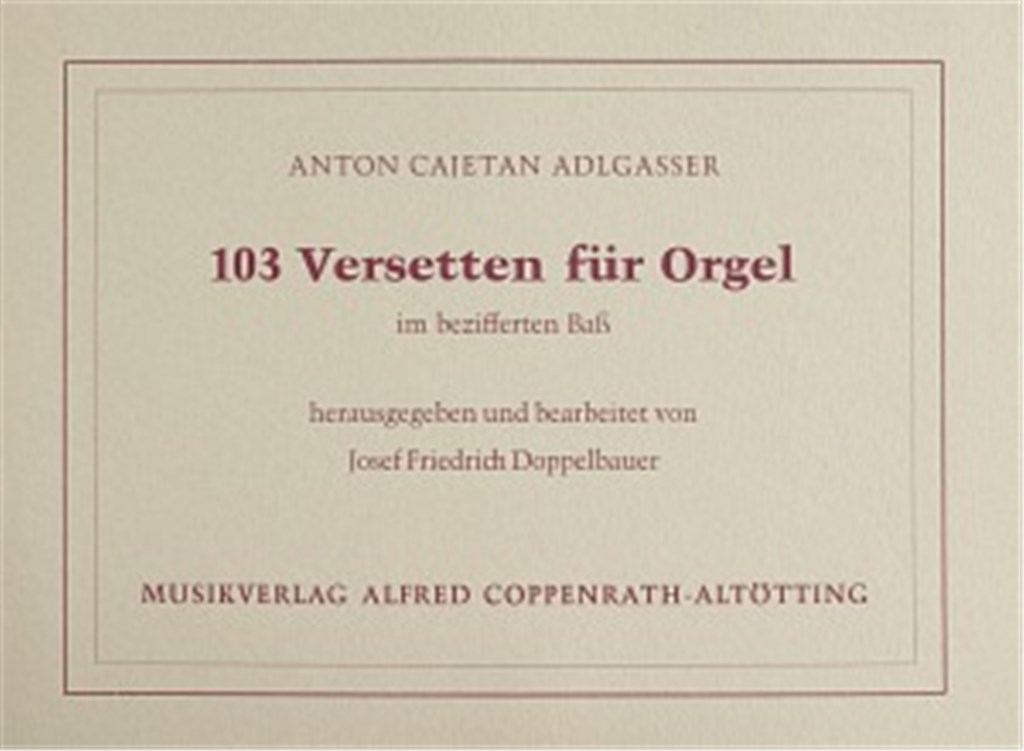 103 Versetten für Orgel