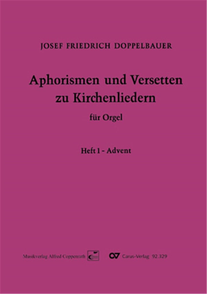 Aphorismen und Versetten zu Kirchenliedern Heft I