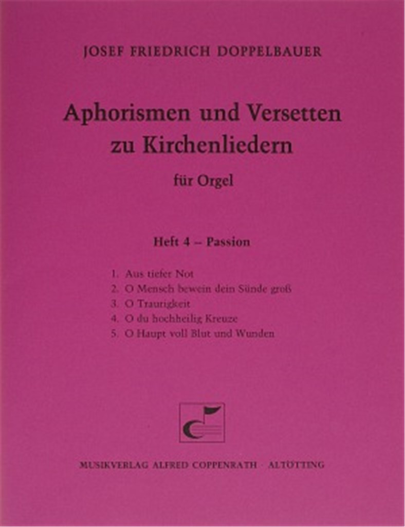 Aphorismen und Versetten zu Kirchenliedern Heft IV