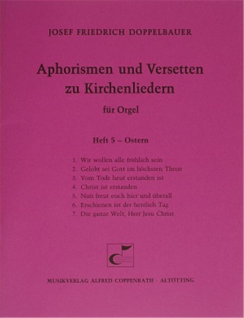 Aphorismen und Versetten zu Kirchenliedern Heft V