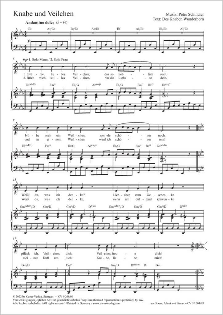 Knabe und Veilchen - E flat major
