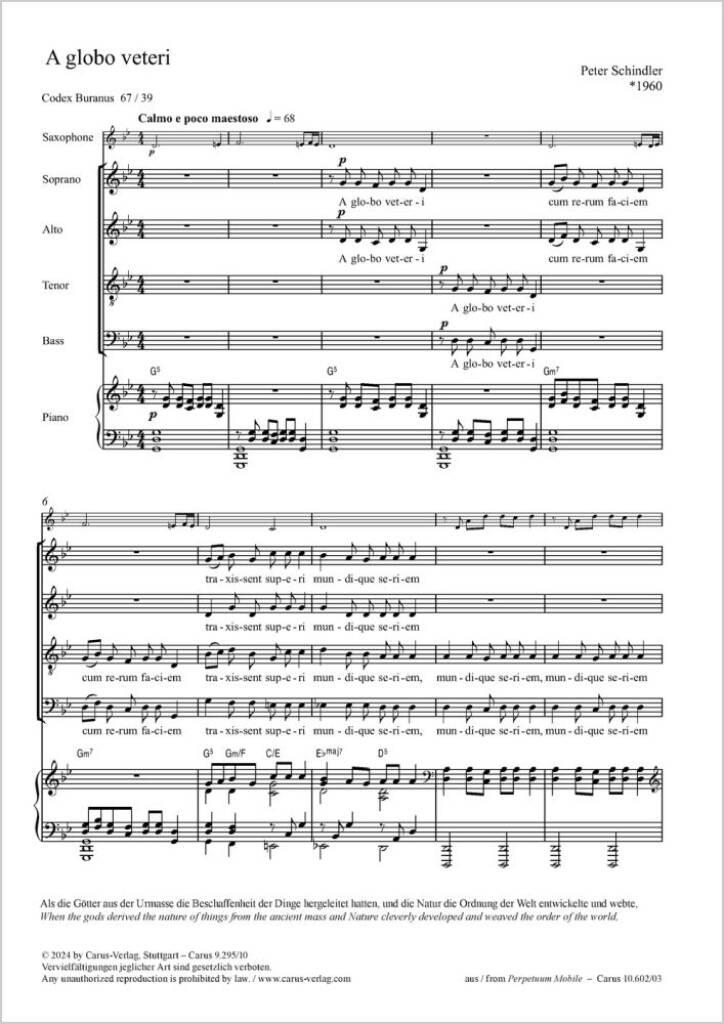 A globo veteri - G minor / B flat major