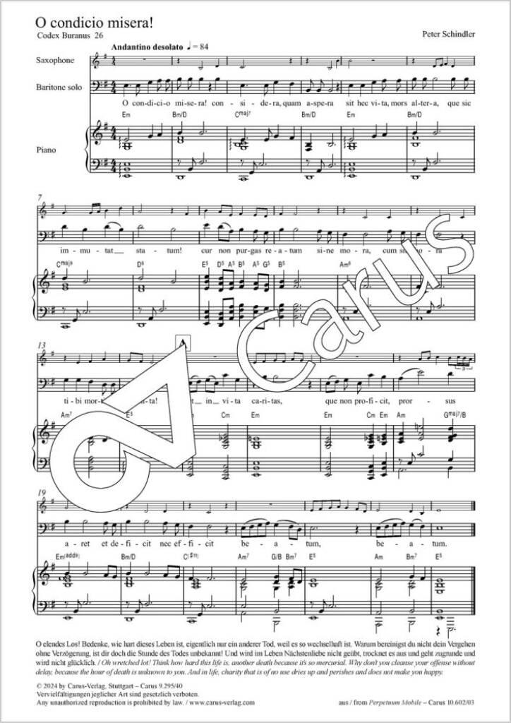 O condicio misera! - E minor
