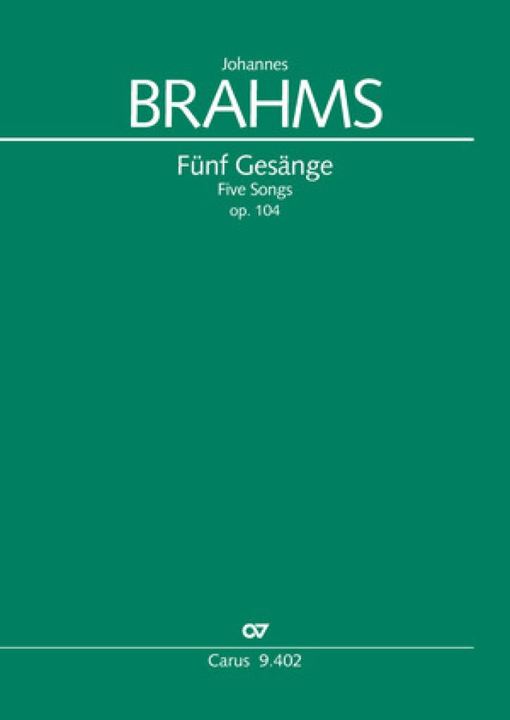 Five Songs - Op. 104