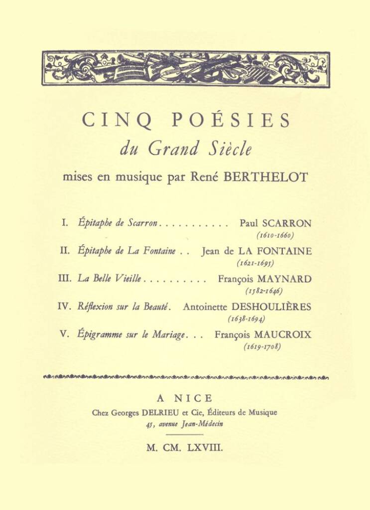Poésies du grand siècle (5)