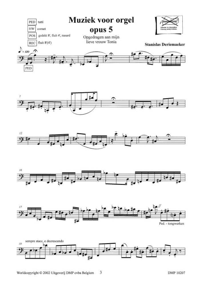 Muziek Voor Orgel Opus 5 & 8