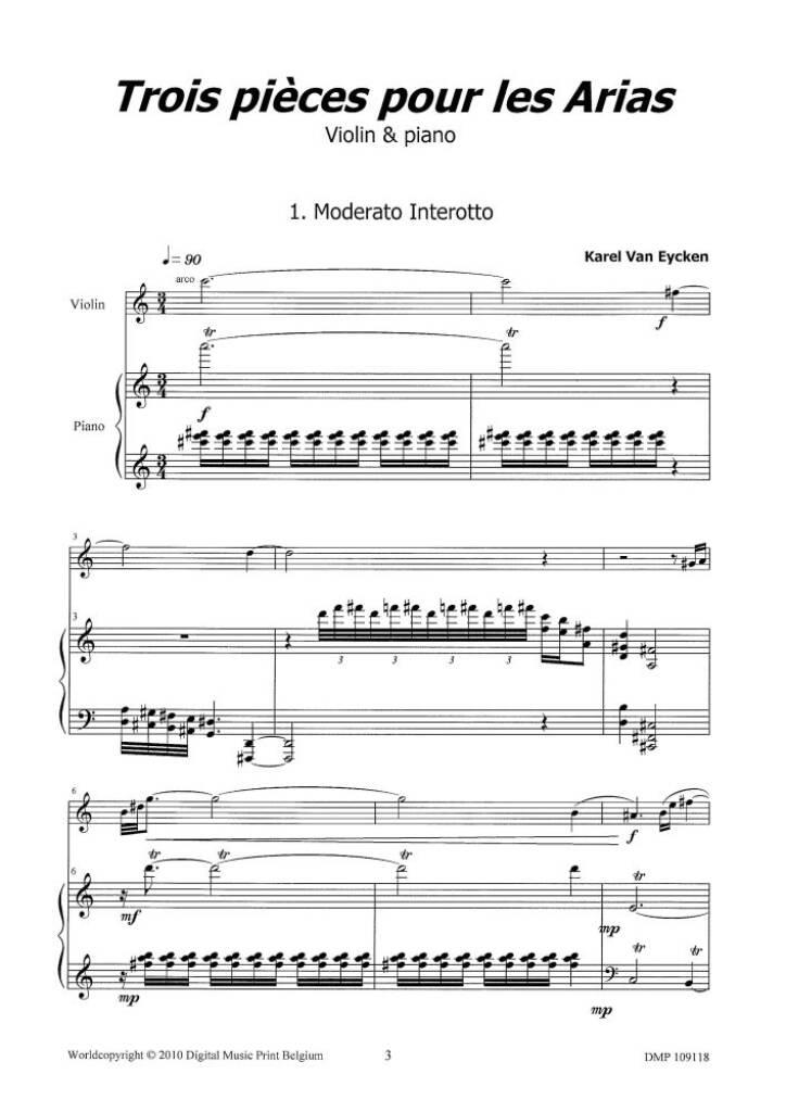 Trois Pièces Pour Les Arias