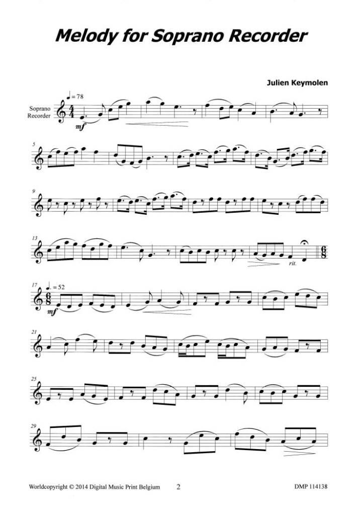 Melody For Soprano Recorder