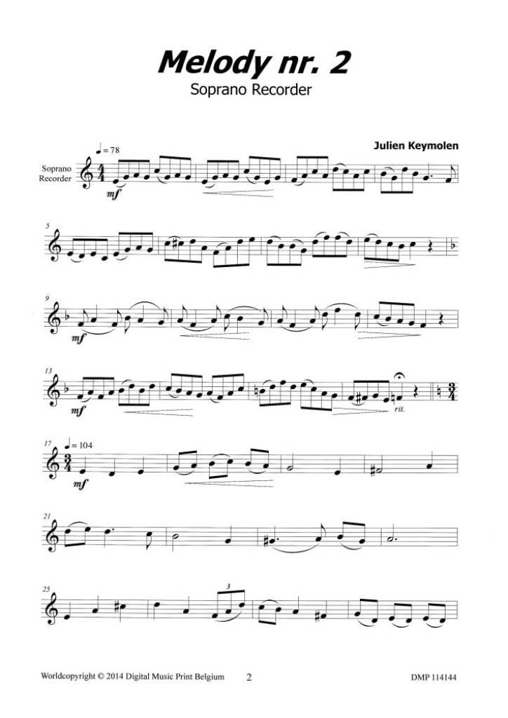 Melody Nr 2 For Soprano Recorder