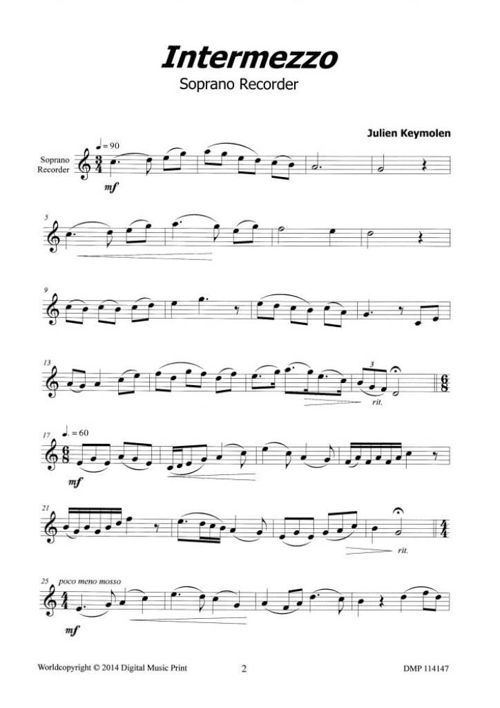 Intermezzo For Soprano Recorder
