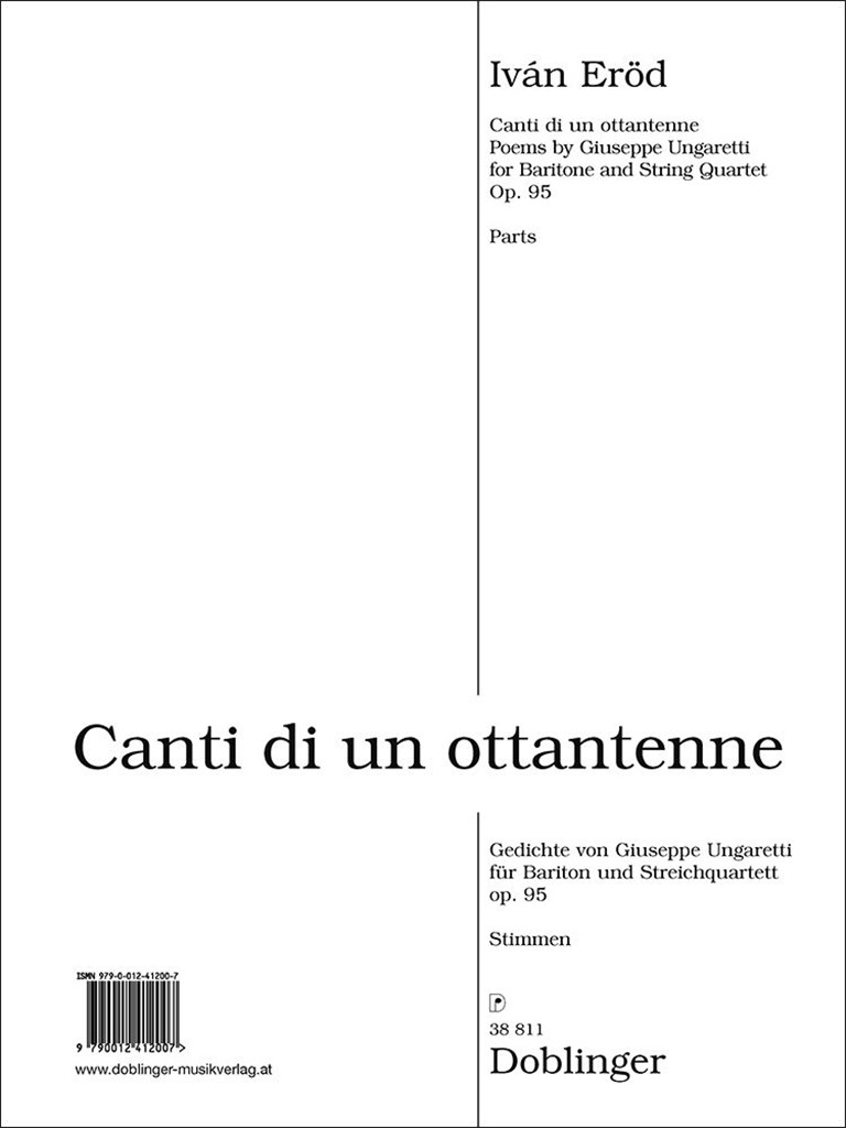 Canti di un ottanttenne