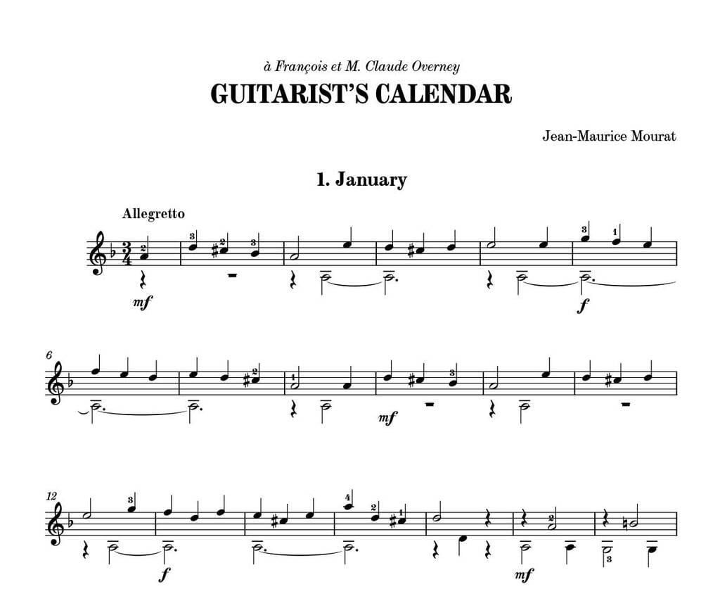 Guitarist's Calendar