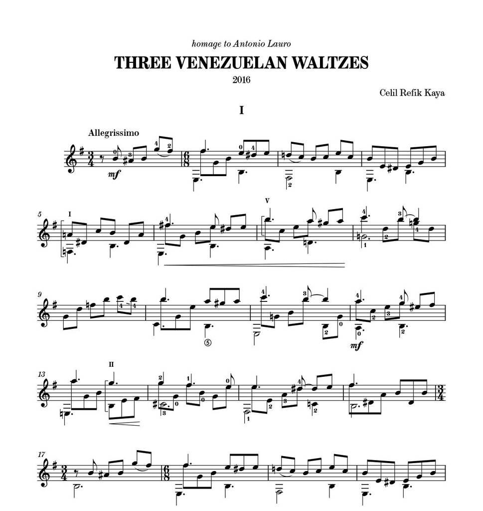 Three Venezuelan Waltzes