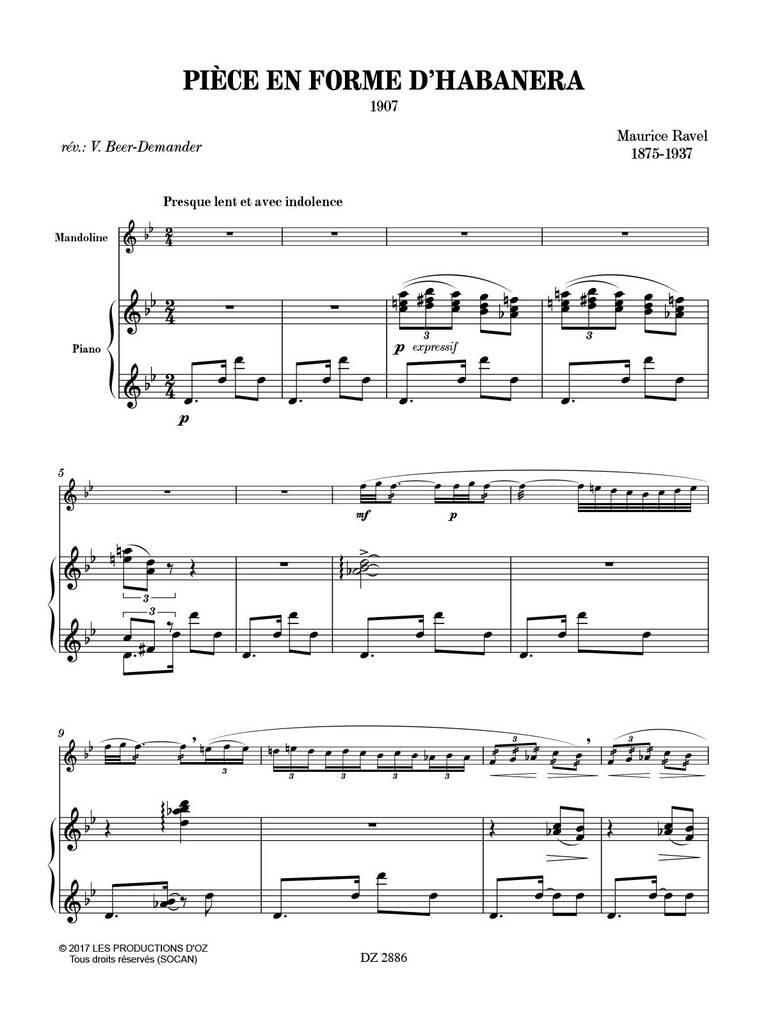 Pièce En Forme D?Habanera