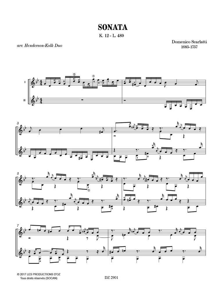 Sonata K. 12 / L. 489