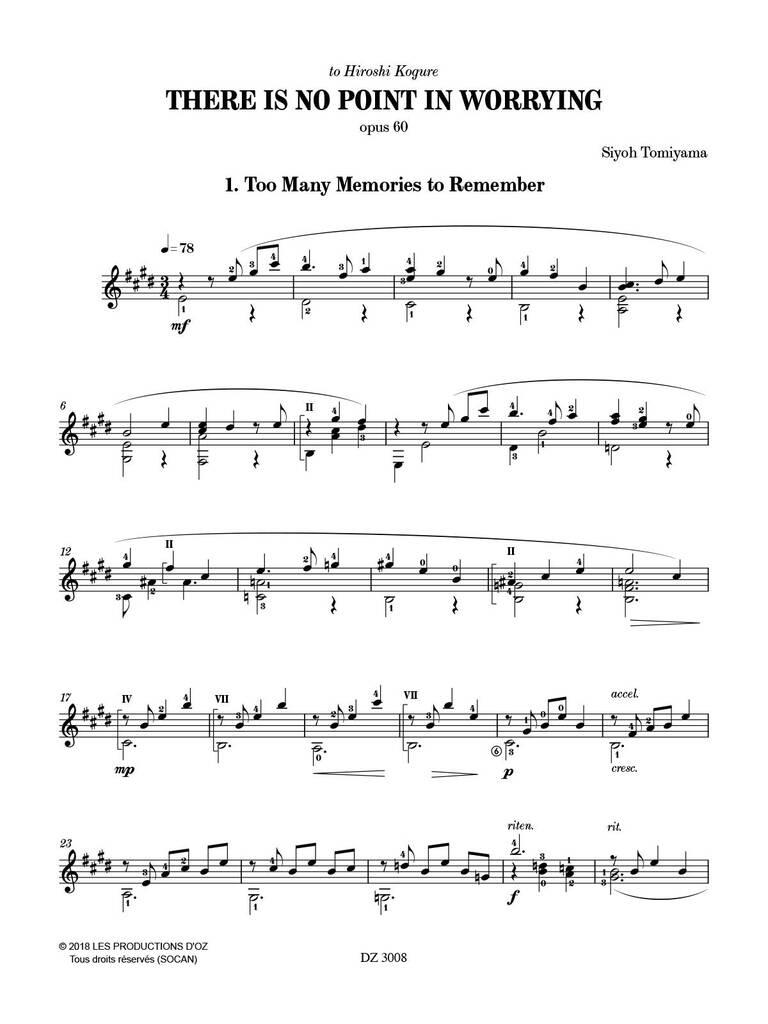 There Is No Point In Worrying, Op. 60