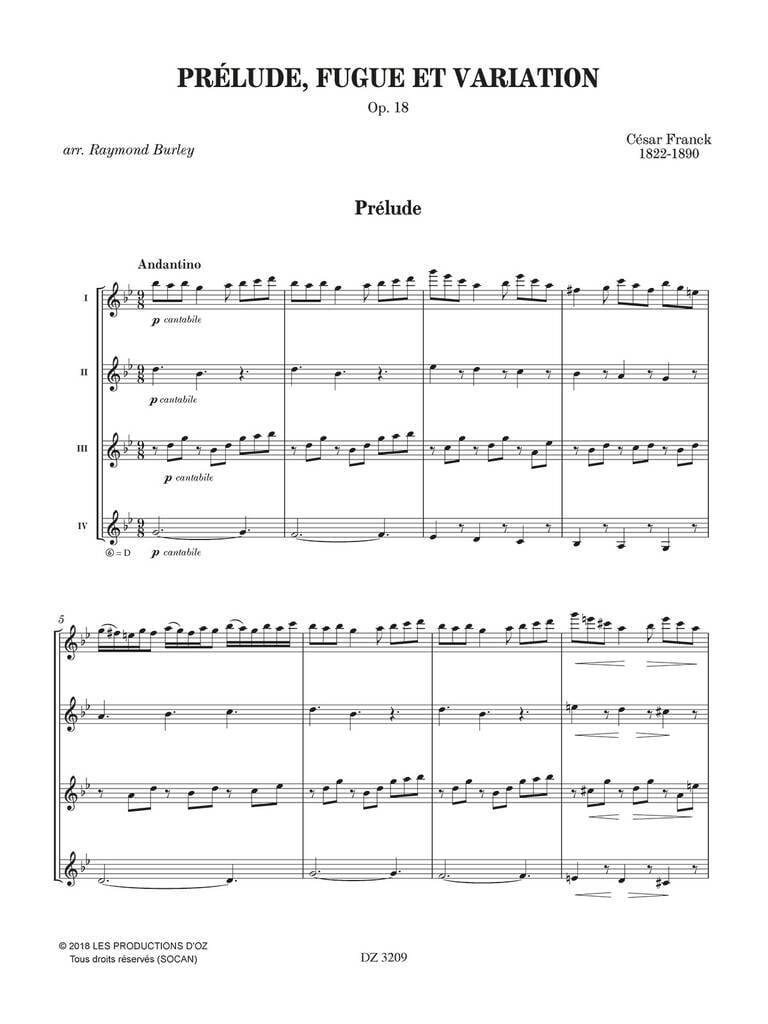 Prélude, Fugue et Variation