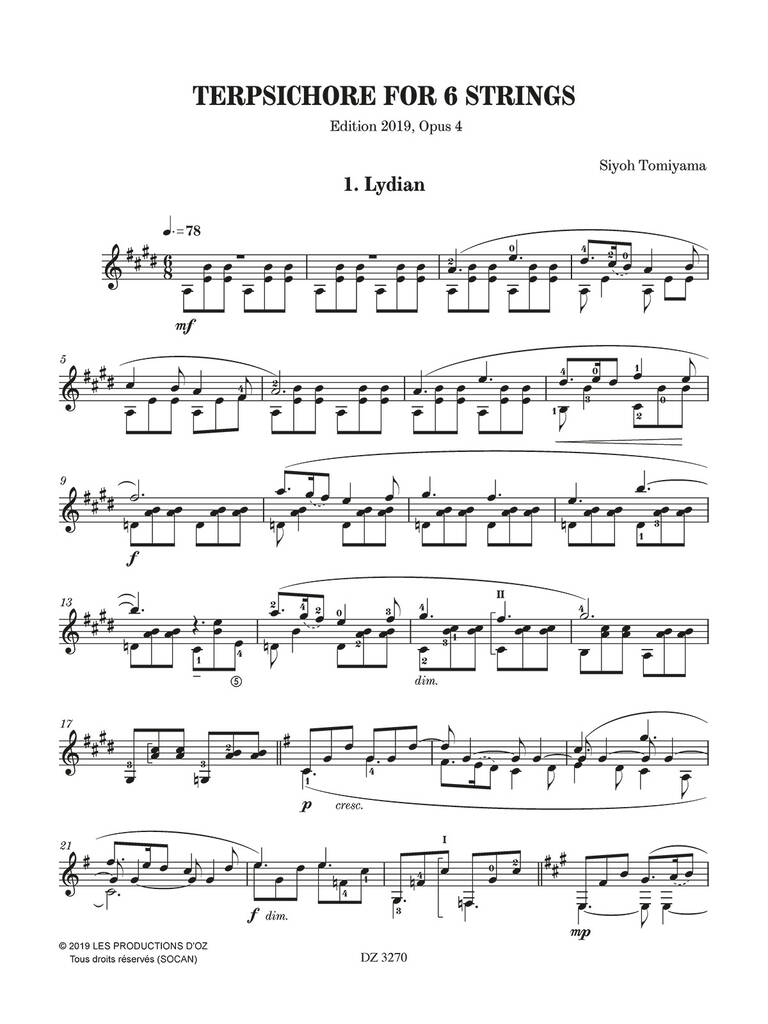 Terpsichore For 6 Strings