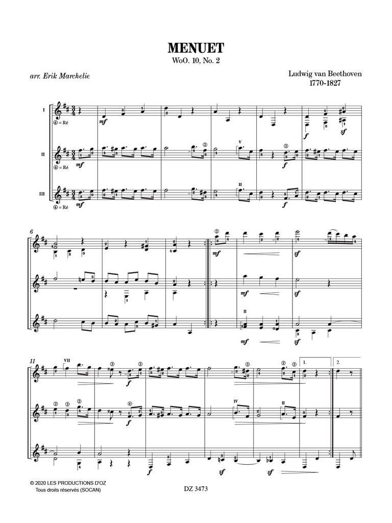 Menuet, Woo. 10, No. 2