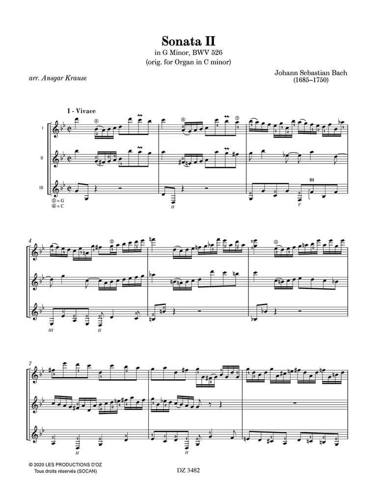 Six Trios Sonatas - Sonata II