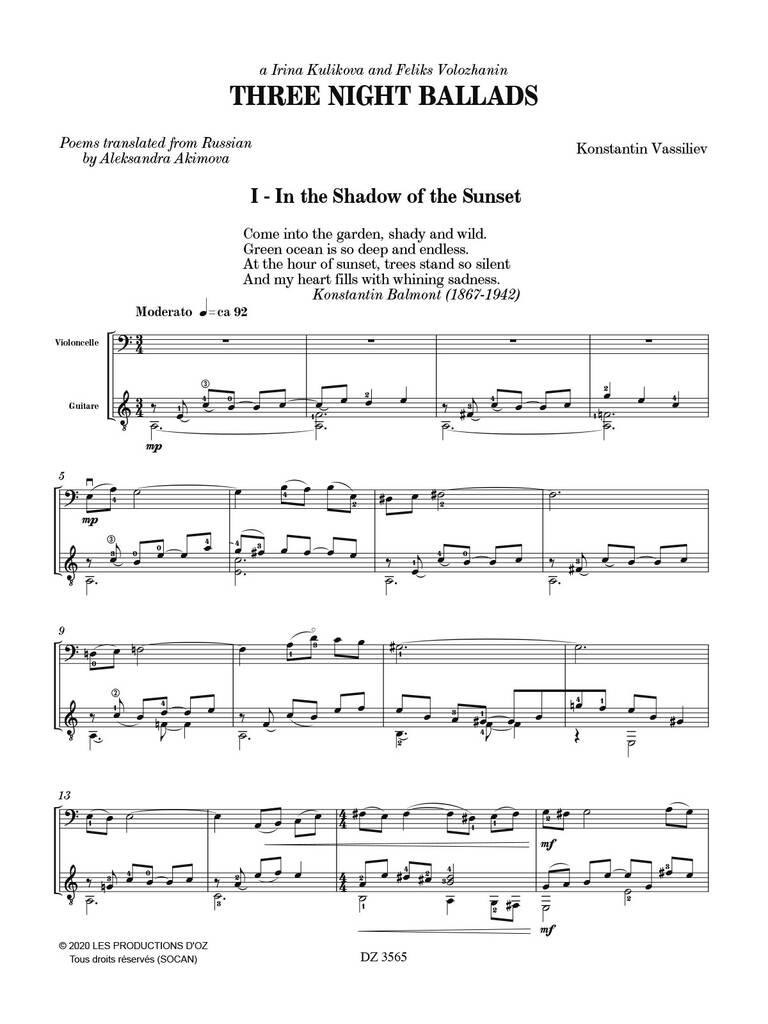 Three Night Ballads