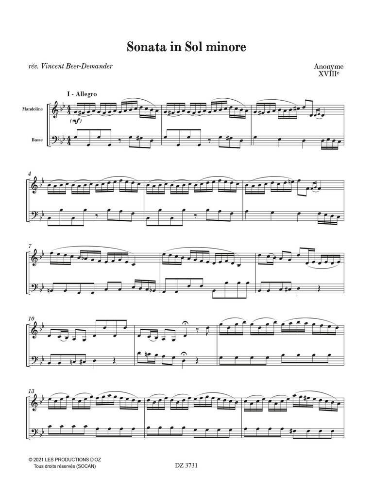 Sonata In Sol Minore