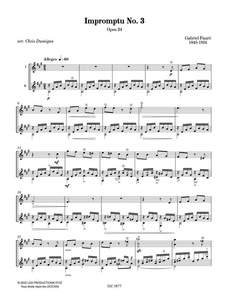 Impromptu, No. 3, Op. 34