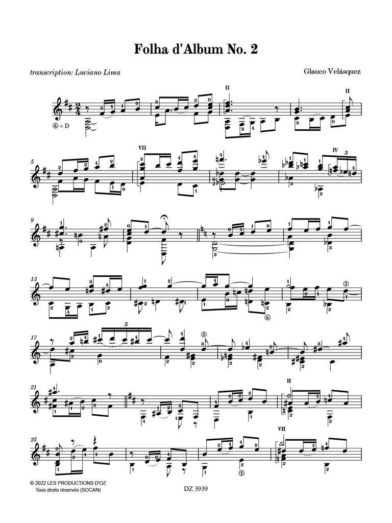 Folha D'Album No. 2 / Valse Mignonne