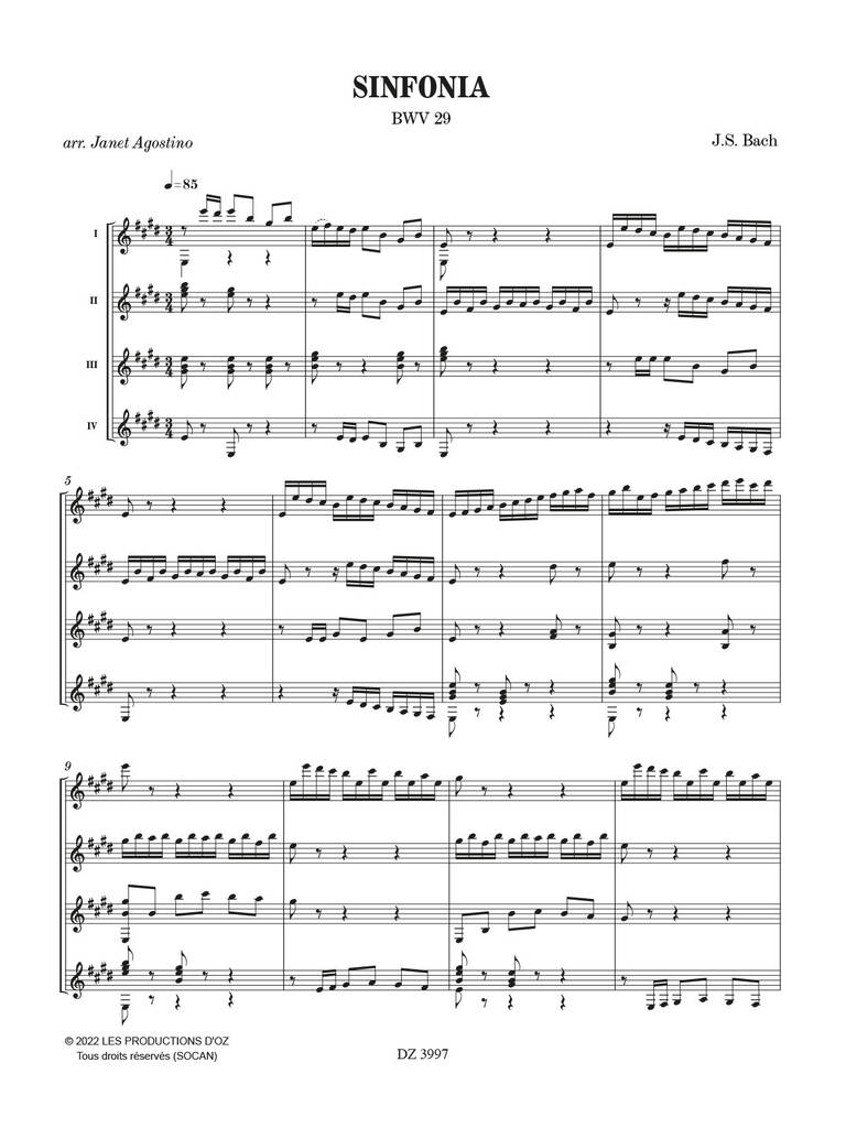 Sinfonia BWV 29