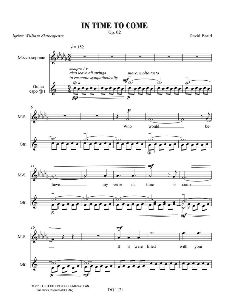 In Time To Come, Op. 62