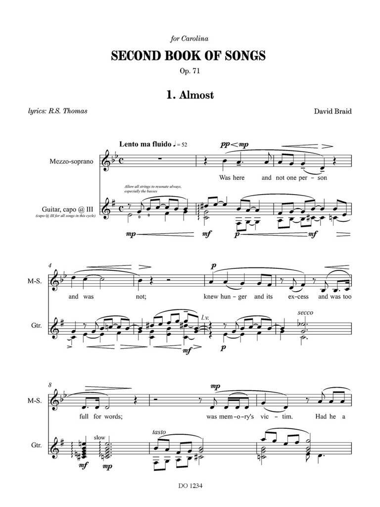 Second Book Of Songs