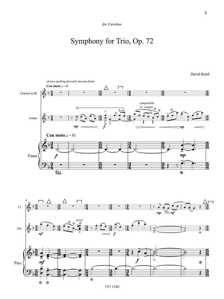 Symphony For Trio, Op. 72