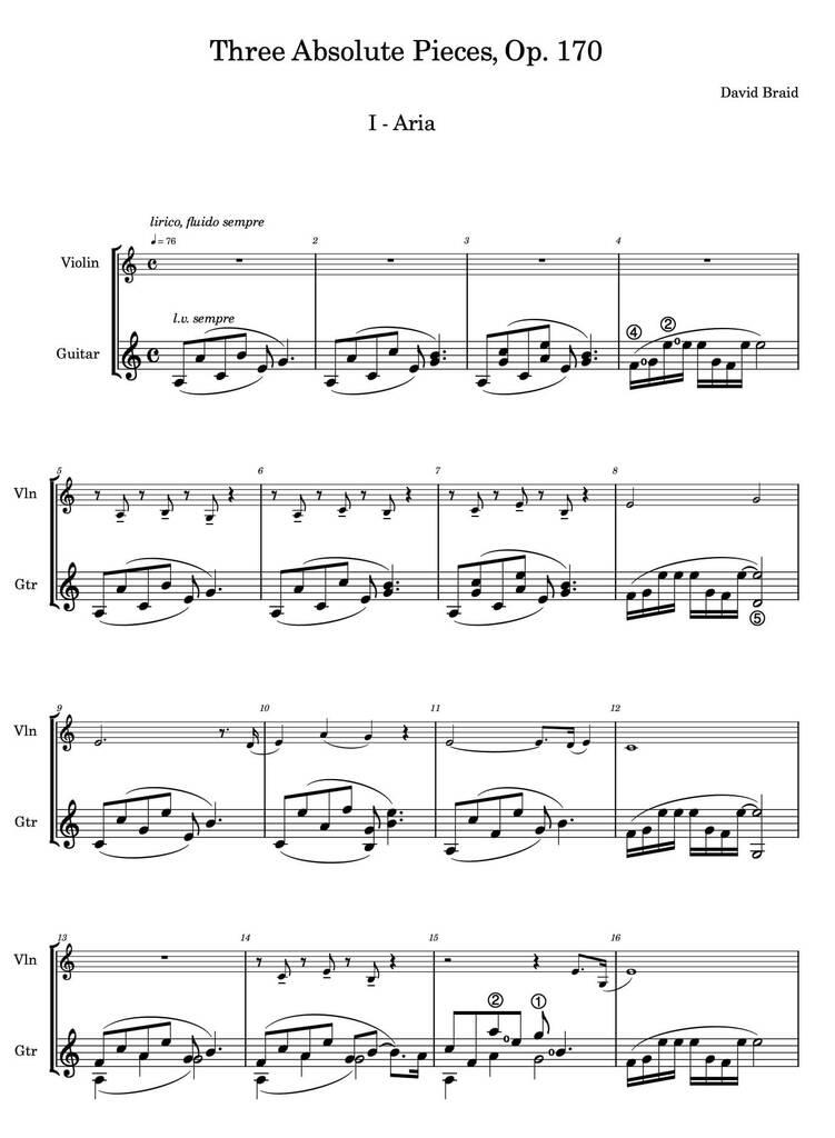 Three Absolute Pieces, Opus 170