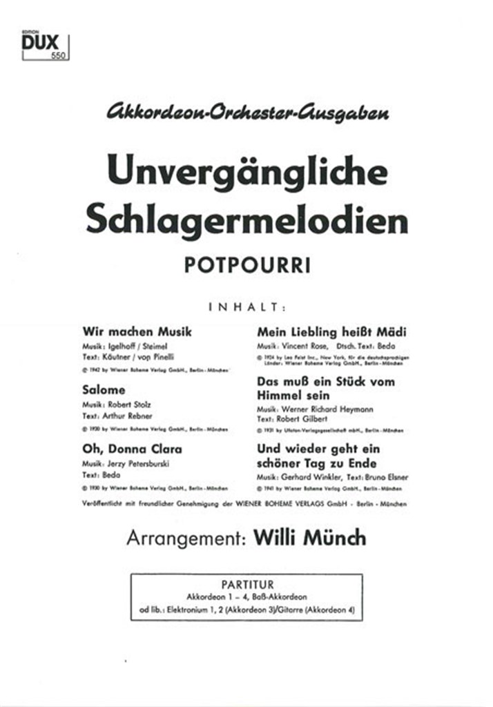 Unvergängliche Schlagermelodien