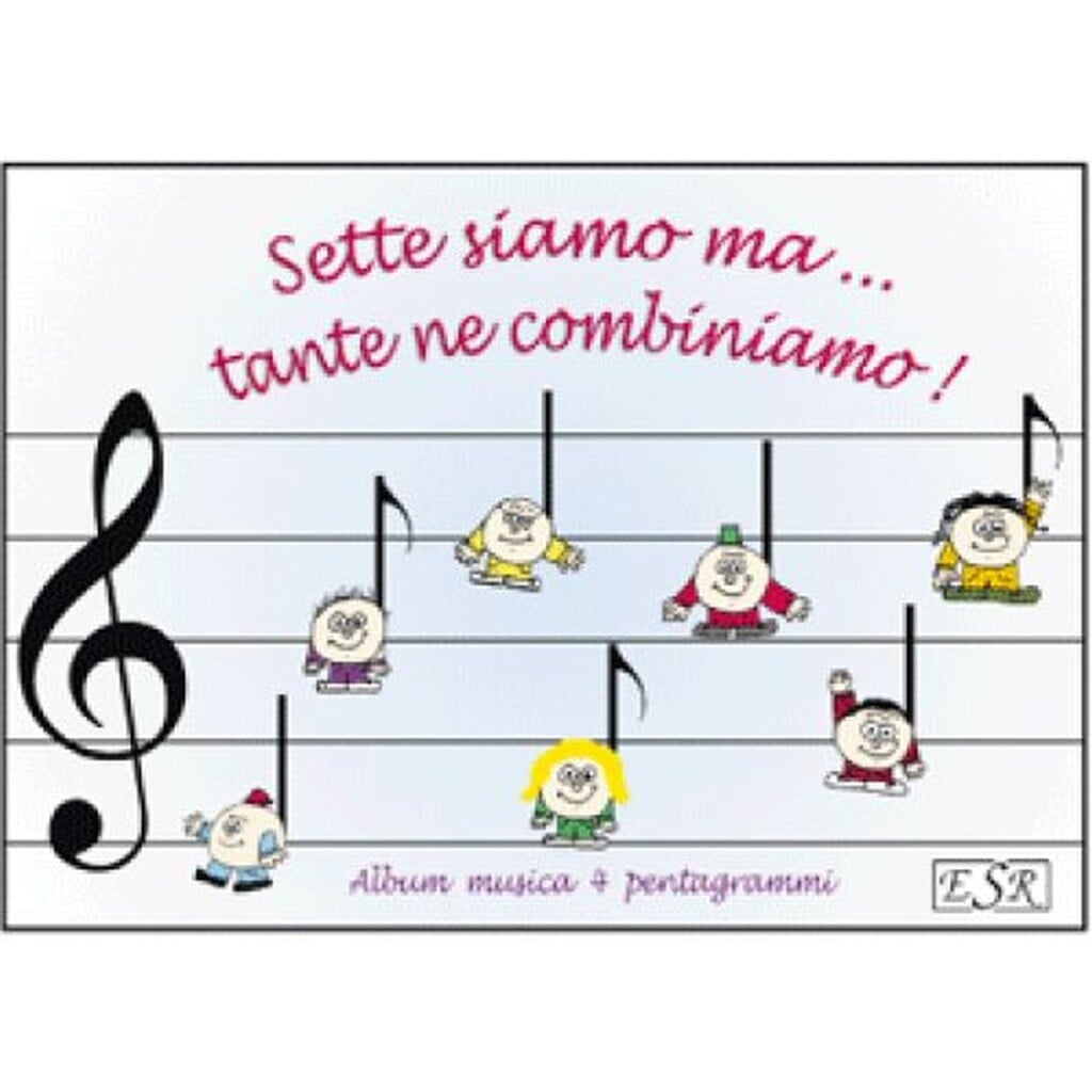 Quadernetto 4 Pentagrammi Righi Grandi 32 Pagine