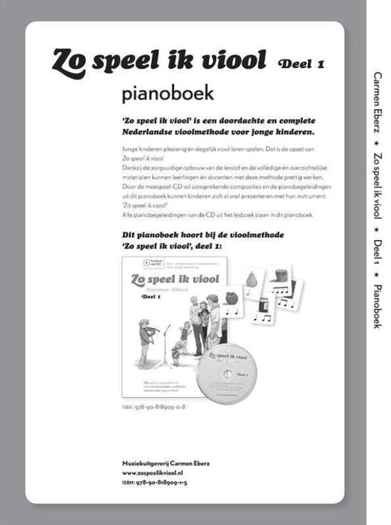 Zo Speel Ik Viool 1 Pianobegeleiding