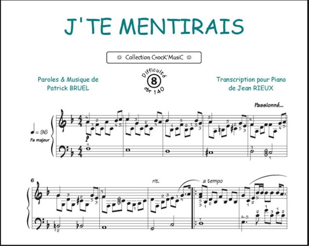 J'te Mentirai (Collection Crock'MusiC)