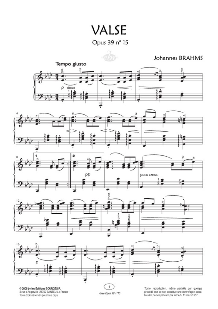 Valse Opus 39 N° 15