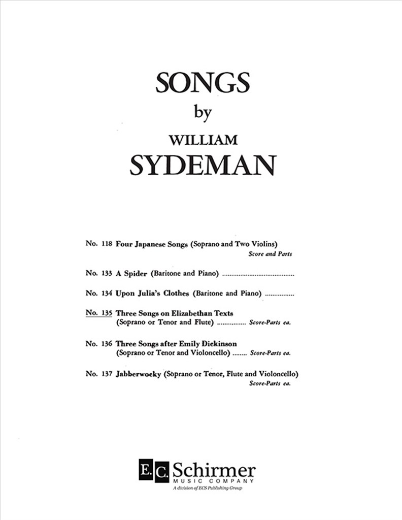 Three Songs on Elizabethan Texts