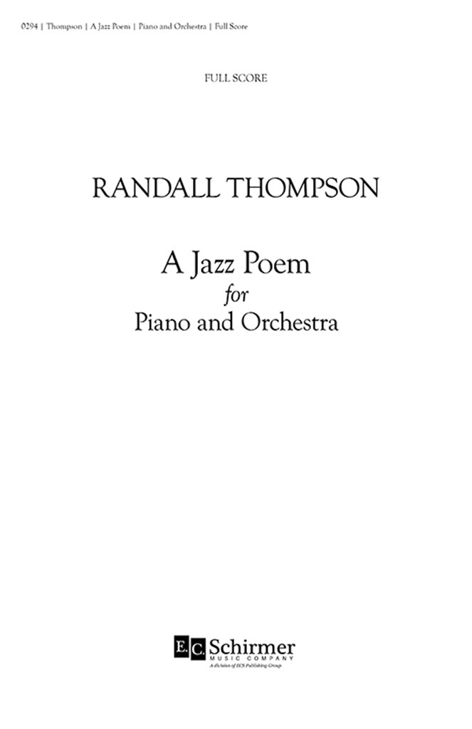 A Jazz Poem, A, for Piano & Orchestra