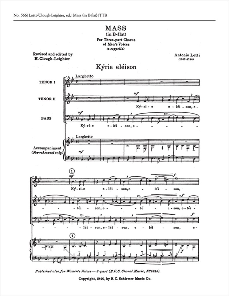 Mass in B-flat