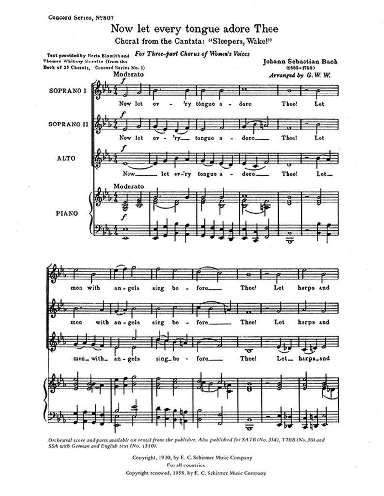 Now Let Every Tongue Adore Thee, BWV 140