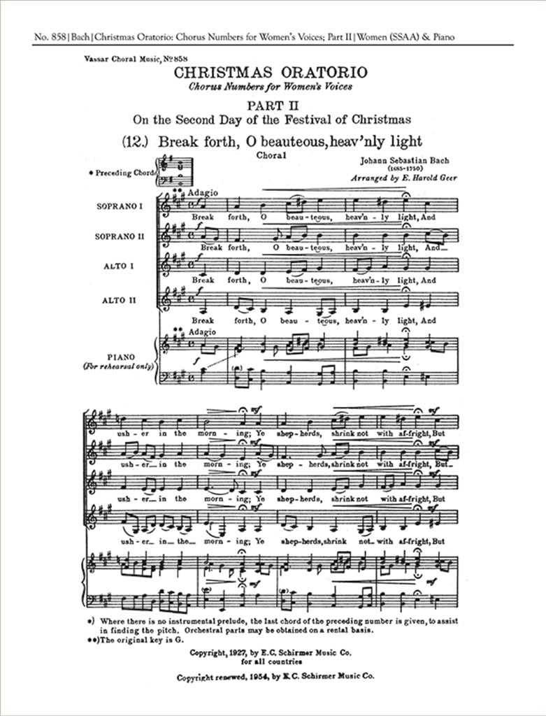 Christmas Oratorio, Part 2: Choruses