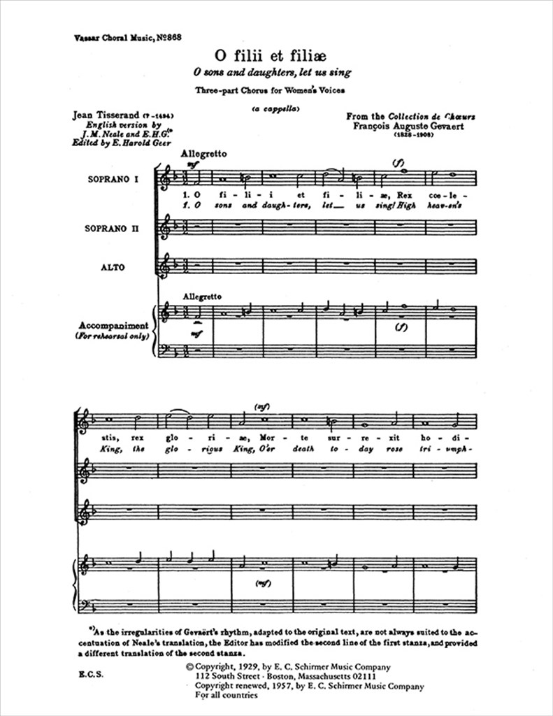 O filii et filiae