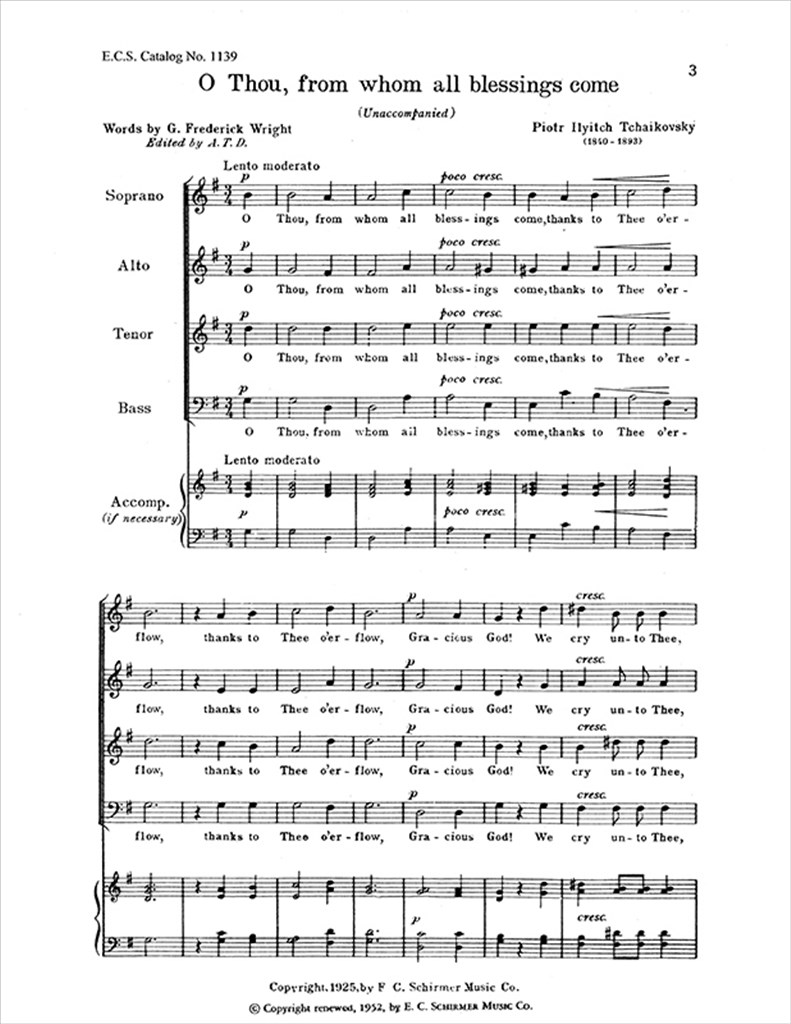 O Thou, From Whom all Blessings Come