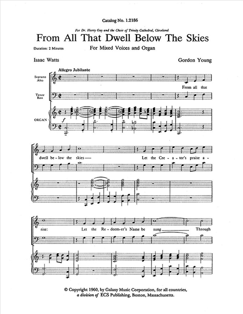 From All That Dwell Below the Skies